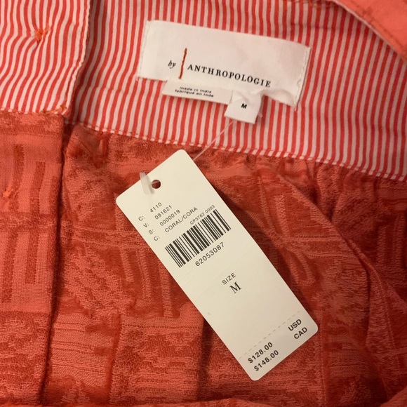 NWT Anthropologie Woven Coral Tank Top Medium - Picture 5 of 5